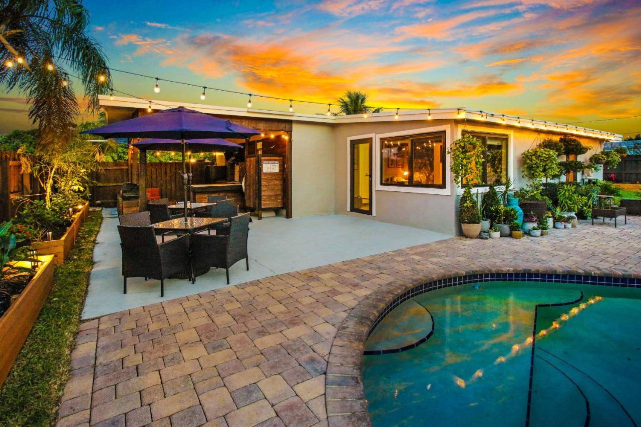 Private Heated Pool Oasis Pet-Friendly Retreat Short Or Long Stays Sleeps 2-8 Ppl Pompano Beach Kültér fotó