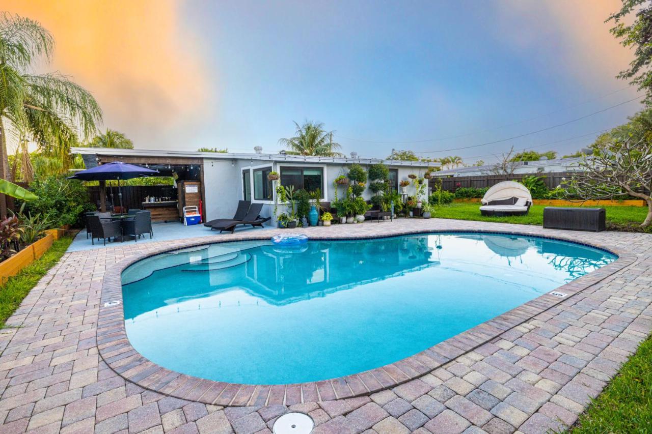 Private Heated Pool Oasis Pet-Friendly Retreat Short Or Long Stays Sleeps 2-8 Ppl Pompano Beach Kültér fotó