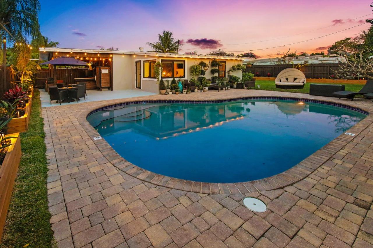 Private Heated Pool Oasis Pet-Friendly Retreat Short Or Long Stays Sleeps 2-8 Ppl Pompano Beach Kültér fotó